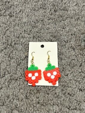 Handmade strawberry earrings